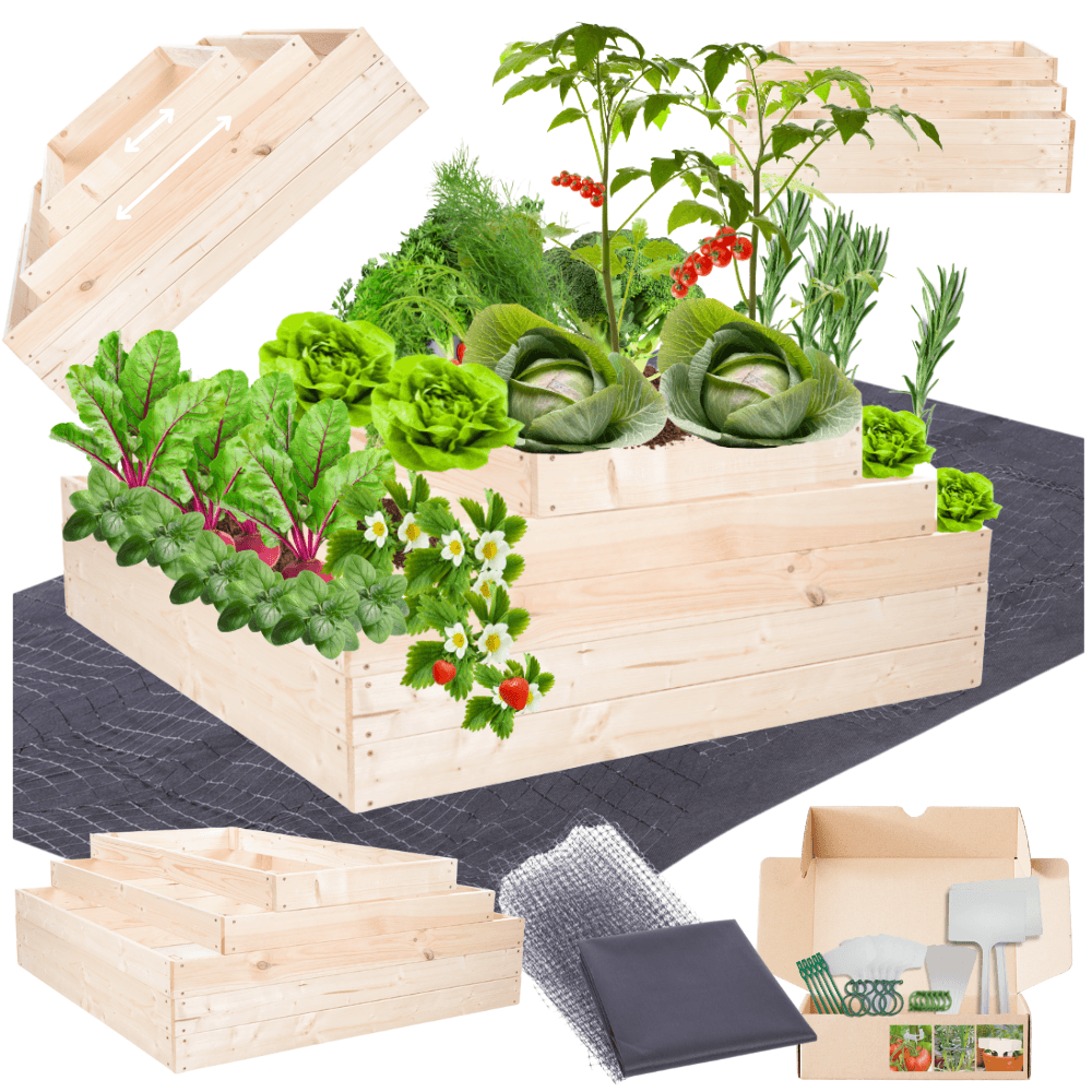 Strat inaltat de gradina - TULIP H45 - lemn de pin - Rael Garden