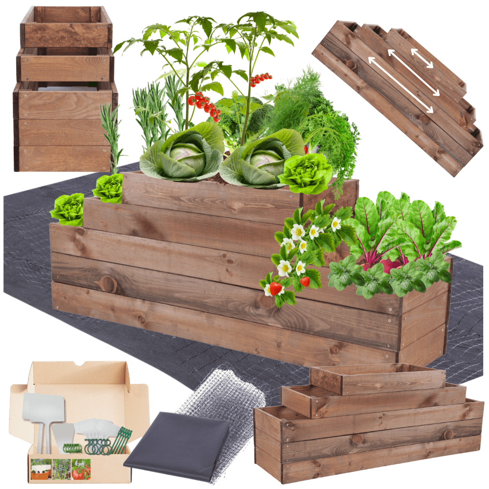 Strat inaltat de gradina - TULIP H45 - lemn de pin - Rael Garden