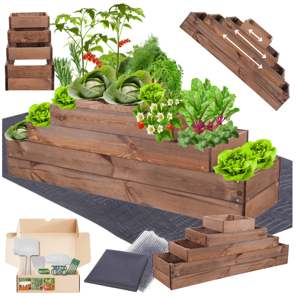 Strat inaltat de gradina - TULIP H45 - lemn de pin - Rael Garden