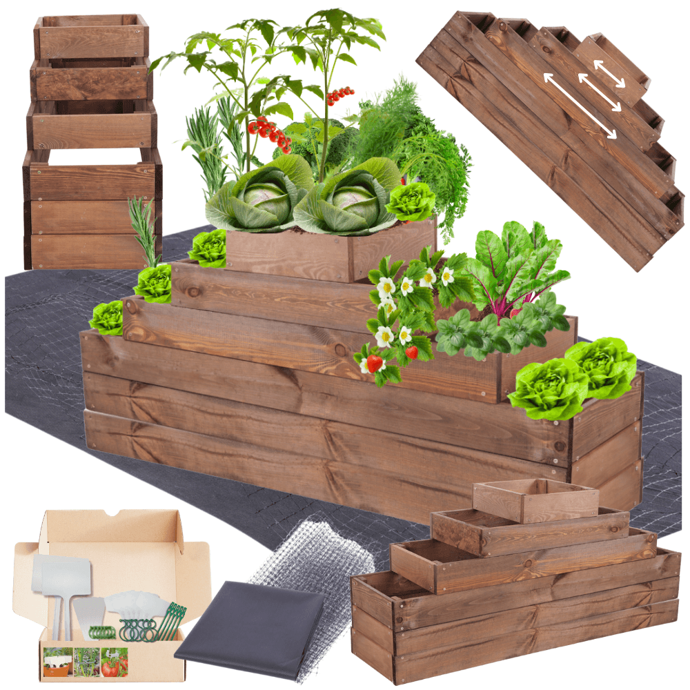 Strat inaltat de gradina - TULIP H54 - lemn de pin - Rael Garden