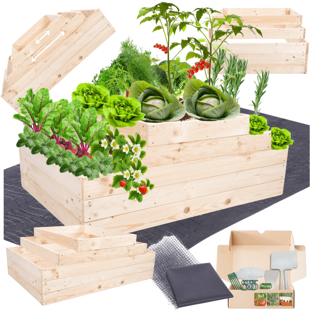 Strat inaltat de gradina - TULIP H45 - lemn de pin - Rael Garden