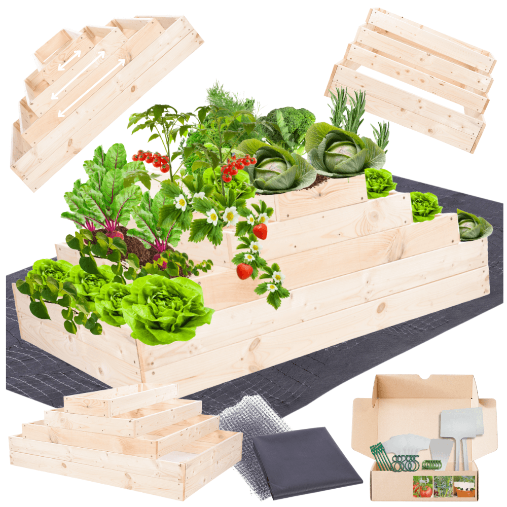 Strat inaltat de gradina - TULIP H45 - lemn de pin - Rael Garden
