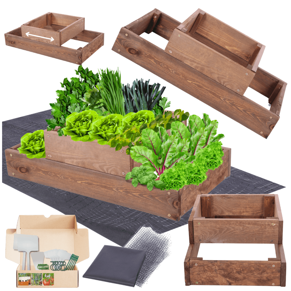 Strat inaltat de gradina - TULIP H18 - lemn de pin - Rael Garden