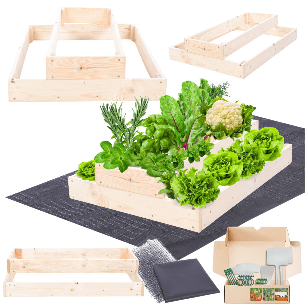 Strat inaltat de gradina - TULIP H18 - lemn de pin - Rael Garden