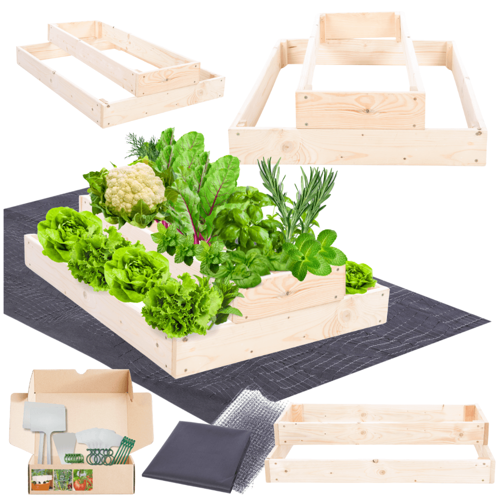 Strat inaltat de gradina - TULIP H18 - lemn de pin - Rael Garden