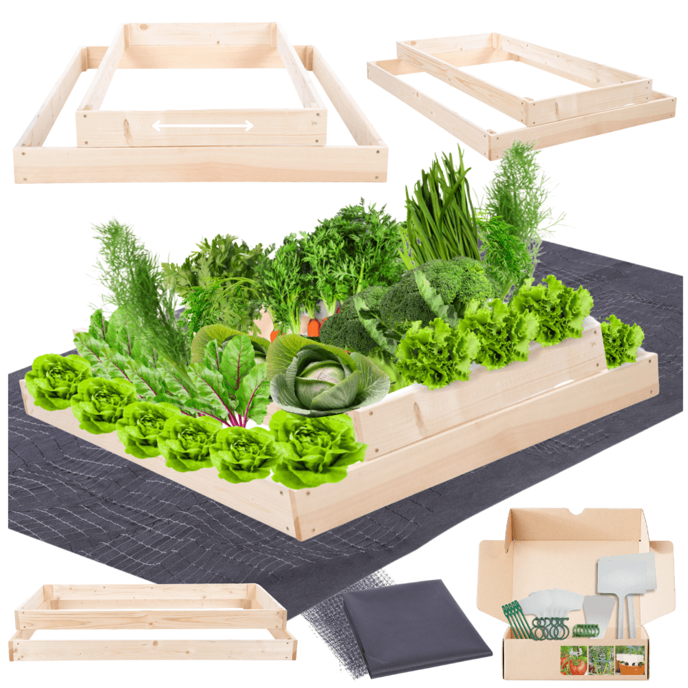 Strat inaltat de gradina - TULIP H18 - lemn de pin - Rael Garden
