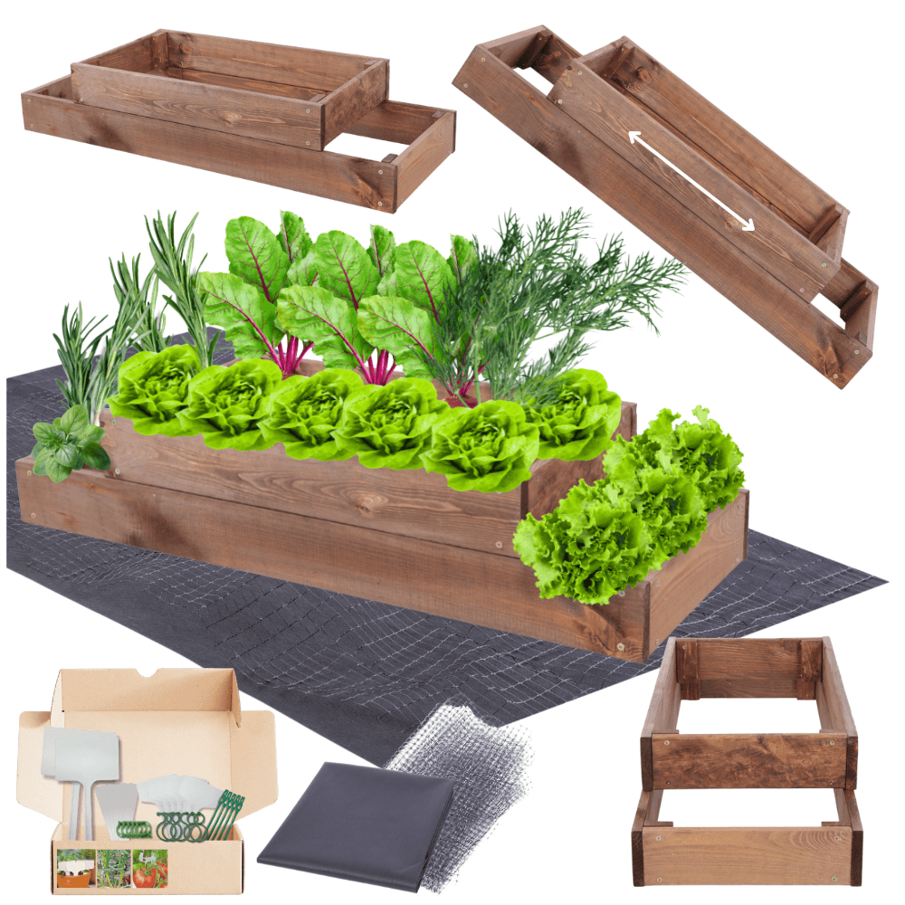Strat inaltat de gradina - TULIP H18 - lemn de pin - Rael Garden