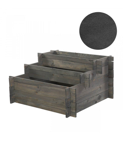 Strat inaltat de gradina - BASIL H40 - lemn de pin - Rael Garden