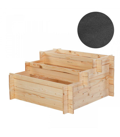 Strat inaltat de gradina - BASIL H40 - lemn de pin - Rael Garden