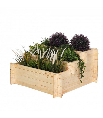 Strat inaltat de gradina - BASIL H40 - lemn de pin - Rael Garden