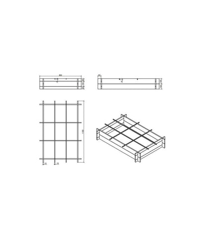 Strat inaltat de gradina - FLORA H20 - lemn de pin - Rael Garden