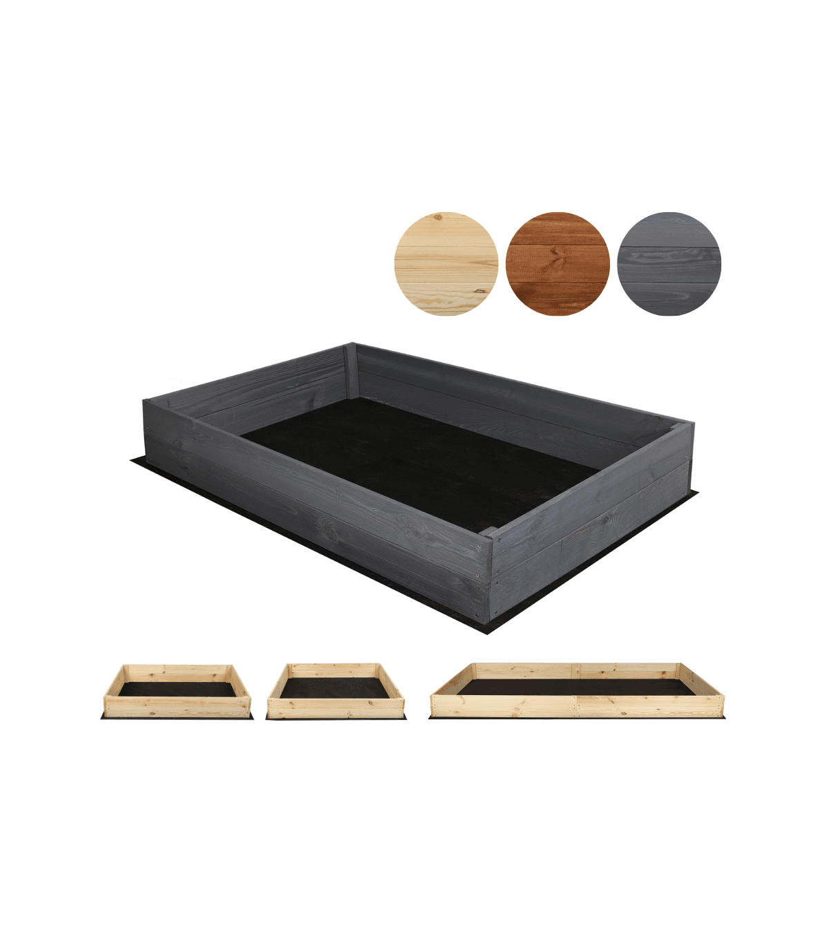 Strat inaltat de gradina - LOTUS H18 - lemn de pin - Rael Garden