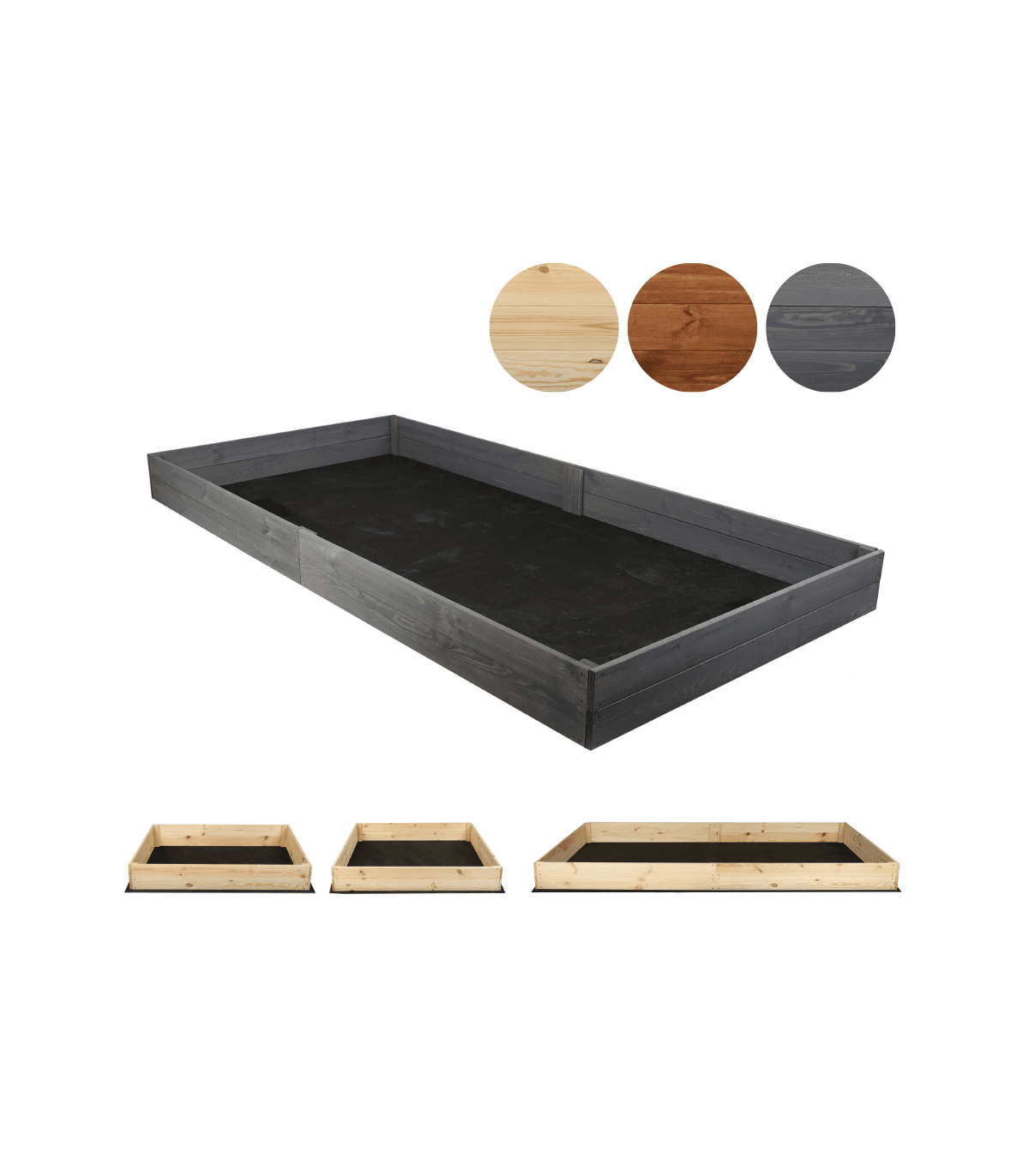 Strat inaltat de gradina - LOTUS H18 - lemn de pin - Rael Garden