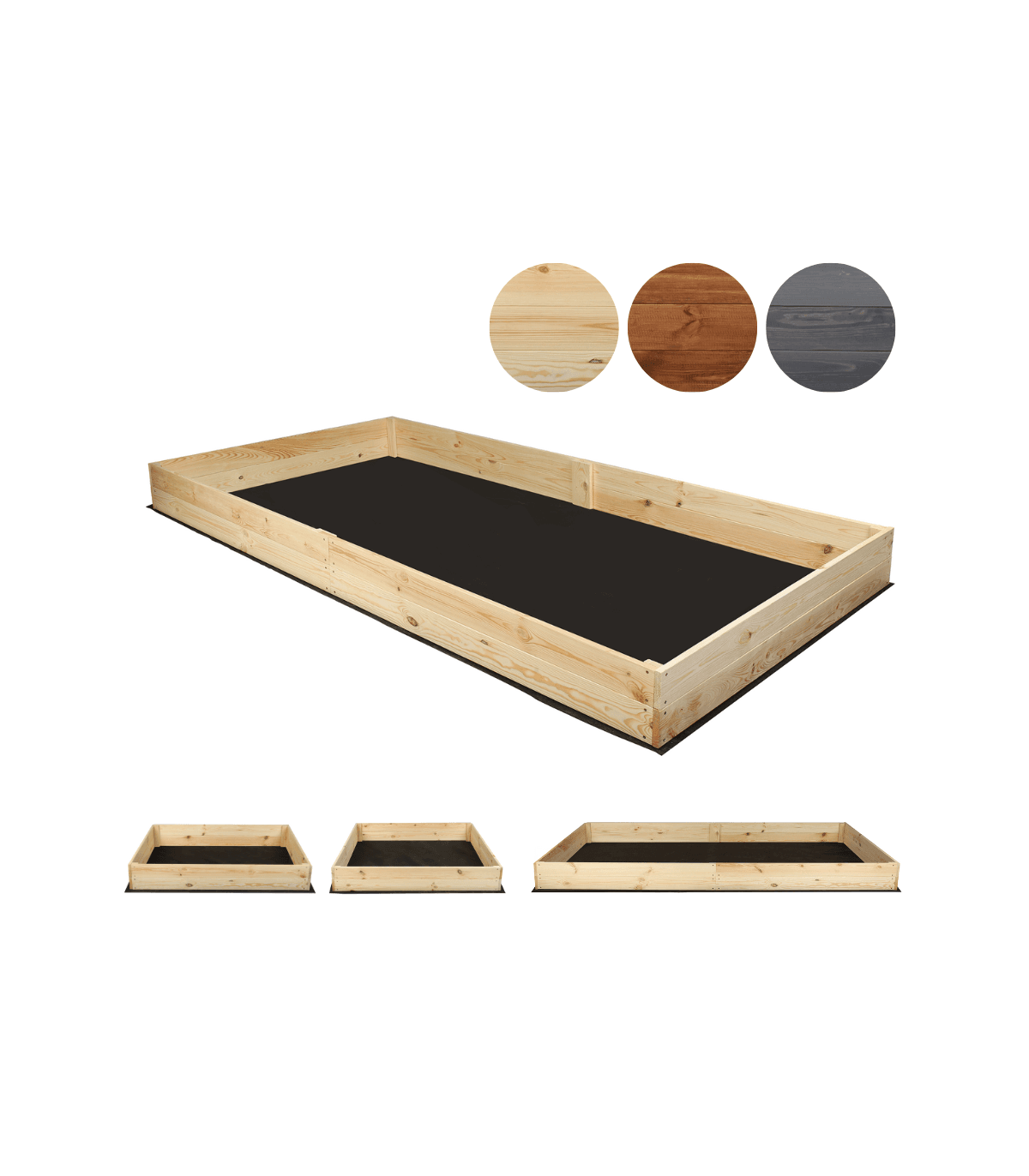 Strat inaltat de gradina - LOTUS H18 - lemn de pin - Rael Garden