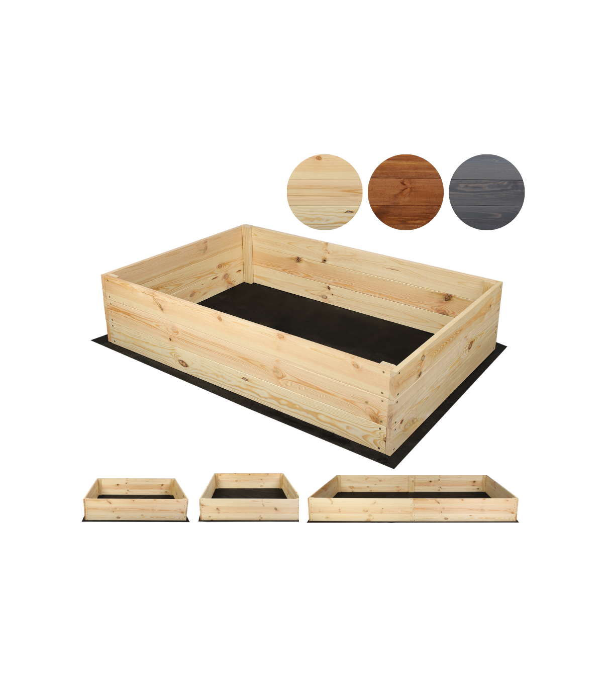 Strat inaltat de gradina - LOTUS H27 - lemn de pin