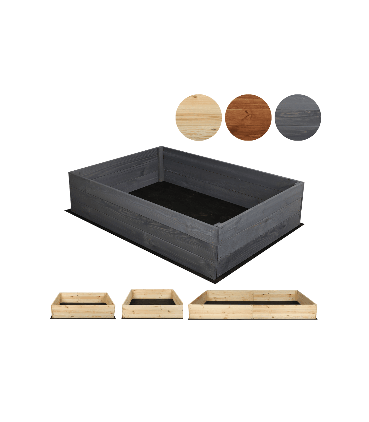 Strat inaltat de gradina - LOTUS H27 - lemn de pin - Rael Garden