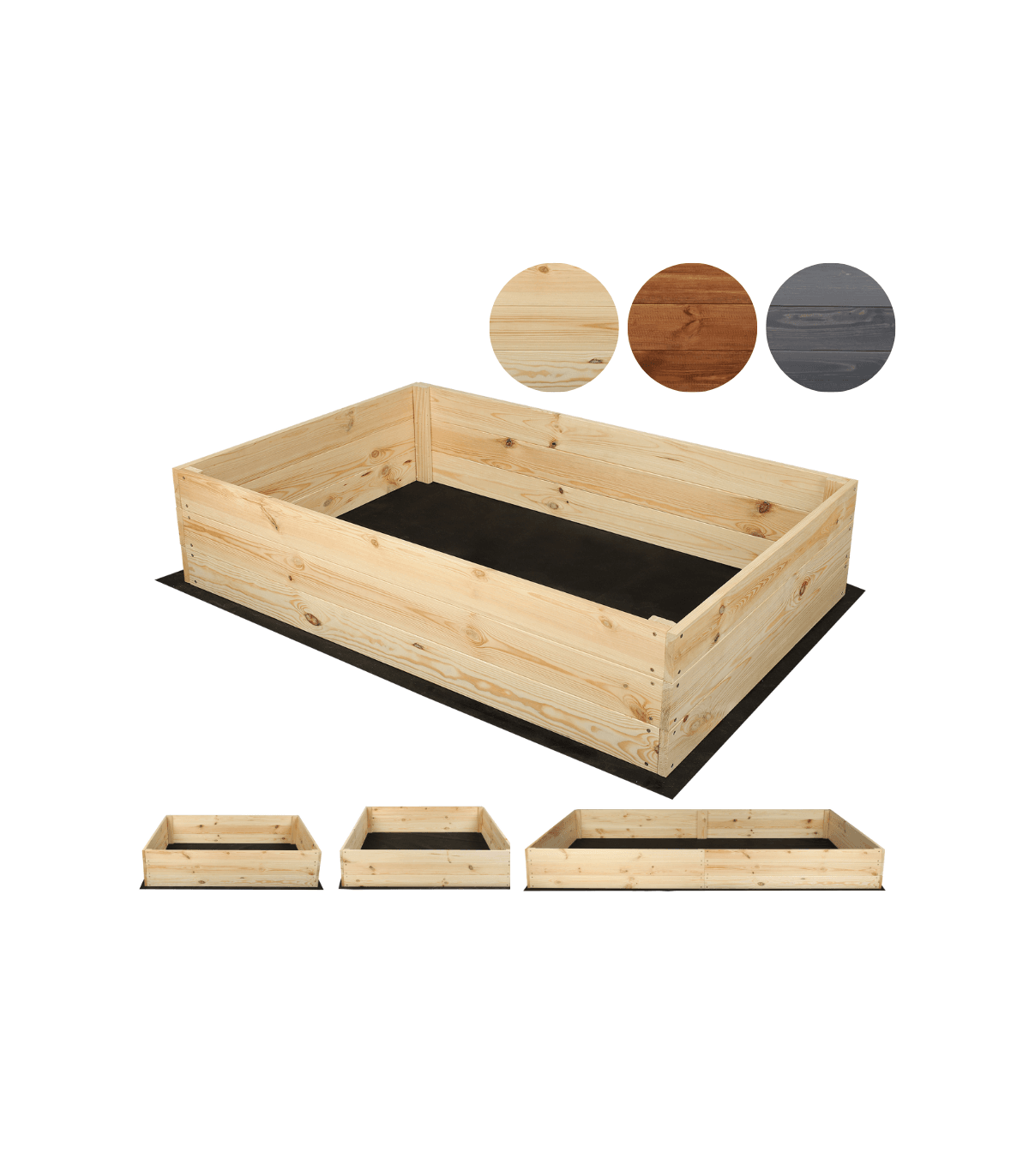 Strat inaltat de gradina - LOTUS H27 - lemn de pin - Rael Garden