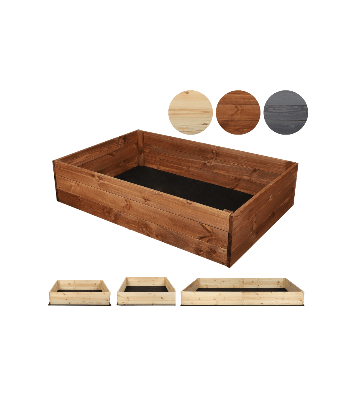 Strat inaltat de gradina - LOTUS H27 - lemn de pin - Rael Garden