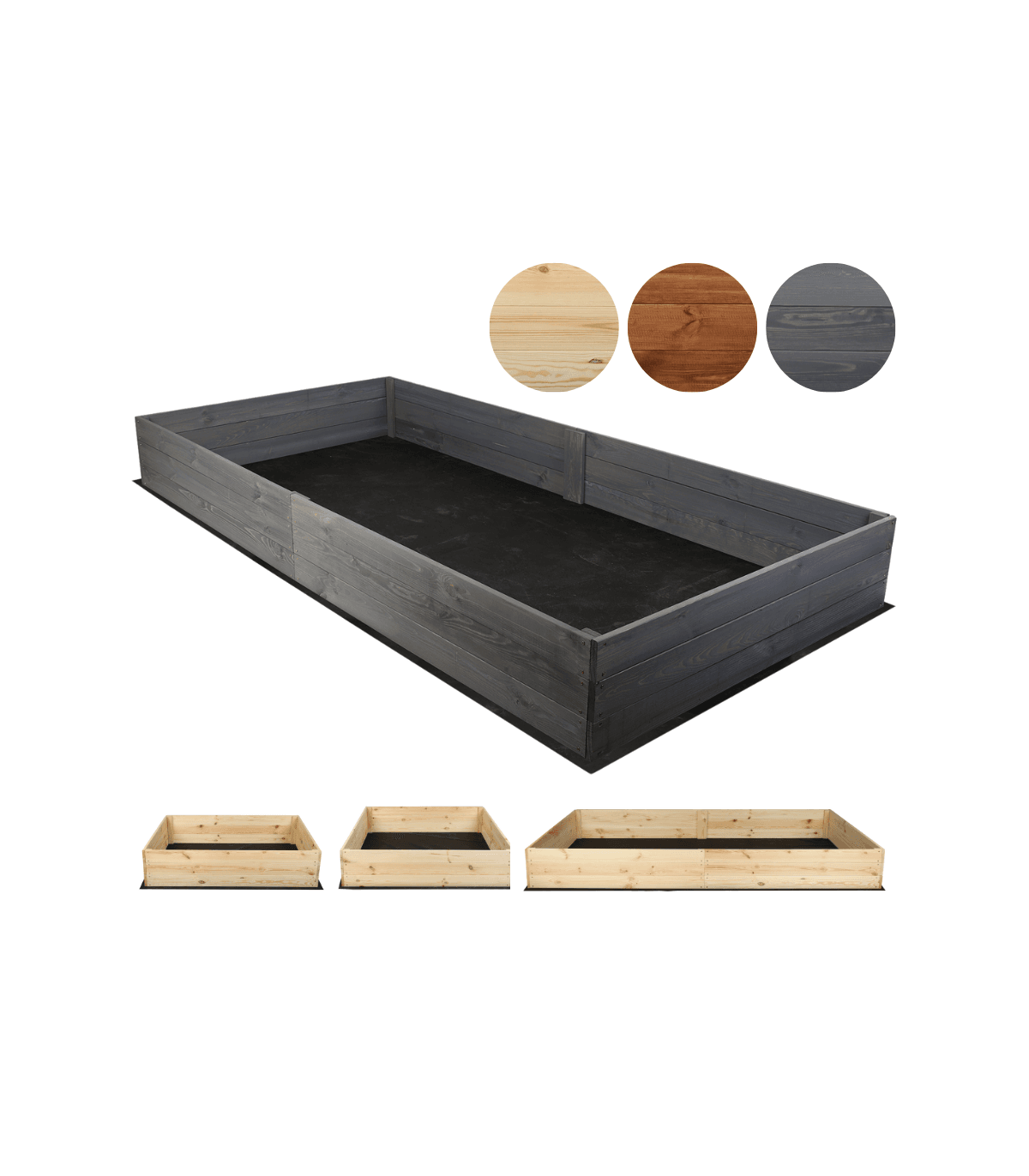 Strat inaltat de gradina - LOTUS H27 - lemn de pin - Rael Garden