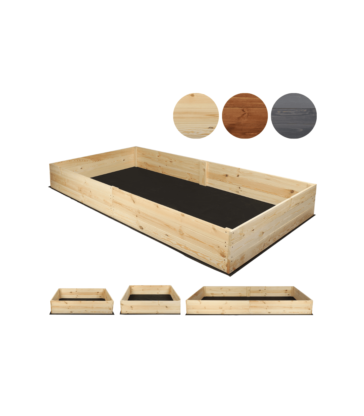 Strat inaltat de gradina - LOTUS H27 - lemn de pin - Rael Garden