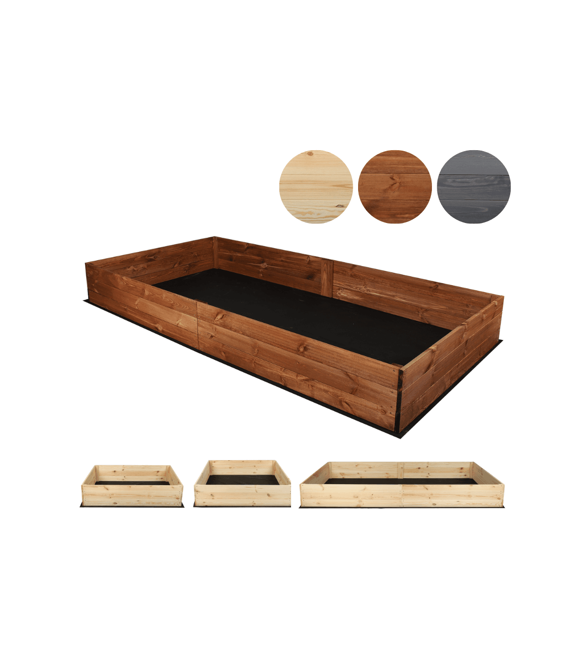 Strat inaltat de gradina - LOTUS H27 - lemn de pin - Rael Garden