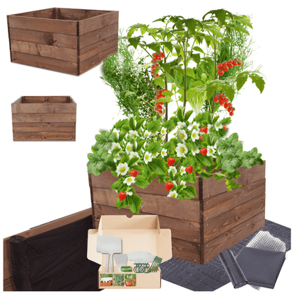 Strat inaltat de gradina - LOTUS H36 - lemn de pin - Rael Garden