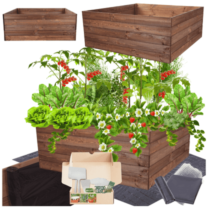 Strat inaltat de gradina - LOTUS H45 - lemn de pin - Rael Garden
