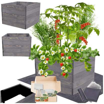 Strat inaltat de gradina - LOTUS H45 - lemn de pin - Rael Garden