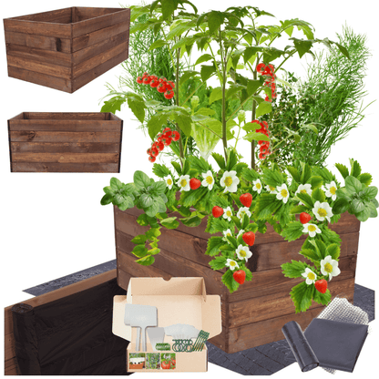 Strat inaltat de gradina - LOTUS H45 - lemn de pin - Rael Garden