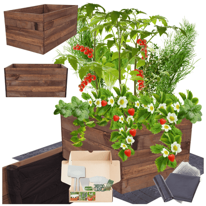 Strat inaltat de gradina - LOTUS H45 - lemn de pin - Rael Garden