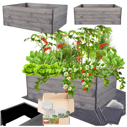 Strat inaltat de gradina - LOTUS H45 - lemn de pin - Rael Garden