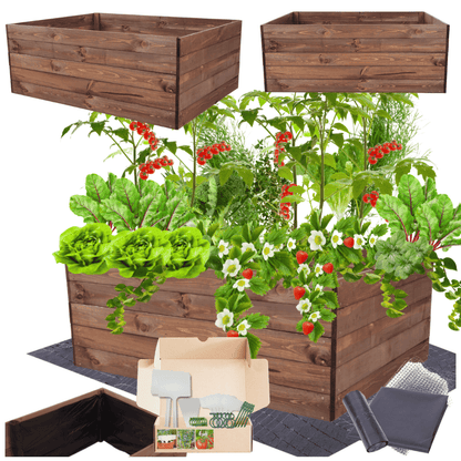 Strat inaltat de gradina - LOTUS H45 - lemn de pin - Rael Garden