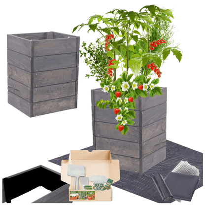 Strat inaltat de gradina - LOTUS H45 - lemn de pin - Rael Garden