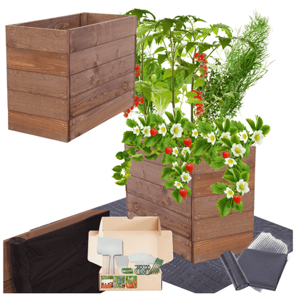 Strat inaltat de gradina - LOTUS H45 - lemn de pin - Rael Garden