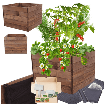 Strat inaltat de gradina - LOTUS H45 - lemn de pin - Rael Garden