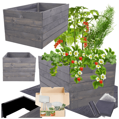 Strat inaltat de gradina - LOTUS H45 - lemn de pin - Rael Garden