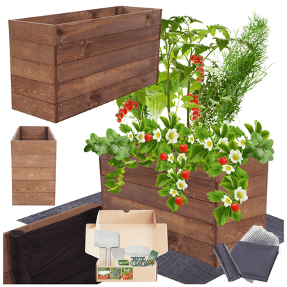 Strat inaltat de gradina - LOTUS H45 - lemn de pin - Rael Garden