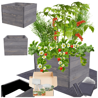 Strat inaltat de gradina - LOTUS H45 - lemn de pin - Rael Garden