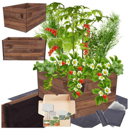 Strat inaltat de gradina - LOTUS H45 - lemn de pin - Rael Garden