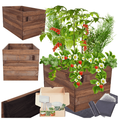 Strat inaltat de gradina - LOTUS H54 - lemn de pin - Rael Garden