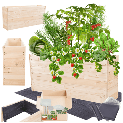 Strat inaltat de gradina - LOTUS H54 - lemn de pin - Rael Garden