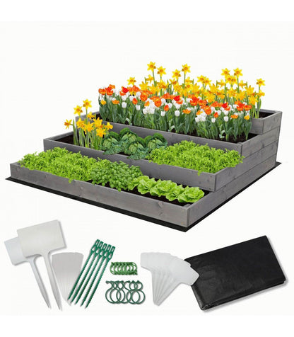 Strat inaltat de gradina - DAHLIA H36 - lemn de pin - Rael Garden