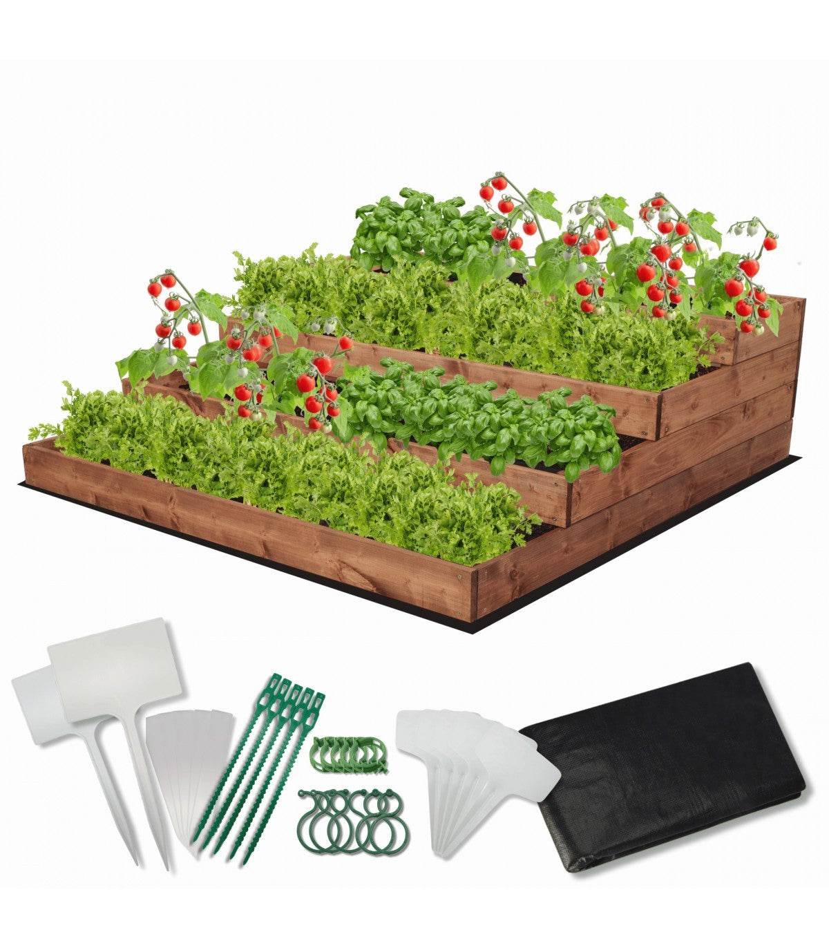 Strat inaltat de gradina - DAHLIA H36 - lemn de pin - Rael Garden