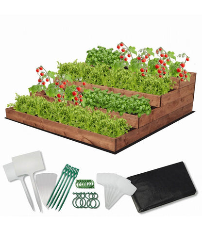 Strat inaltat de gradina - DAHLIA H36 - lemn de pin - Rael Garden