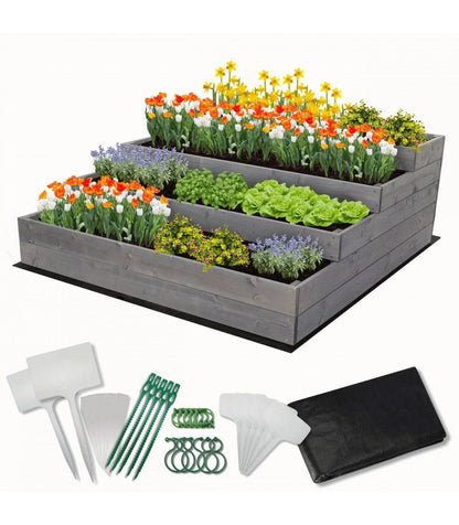 Strat inaltat de gradina - DAHLIA H45 - lemn de pin - Rael Garden