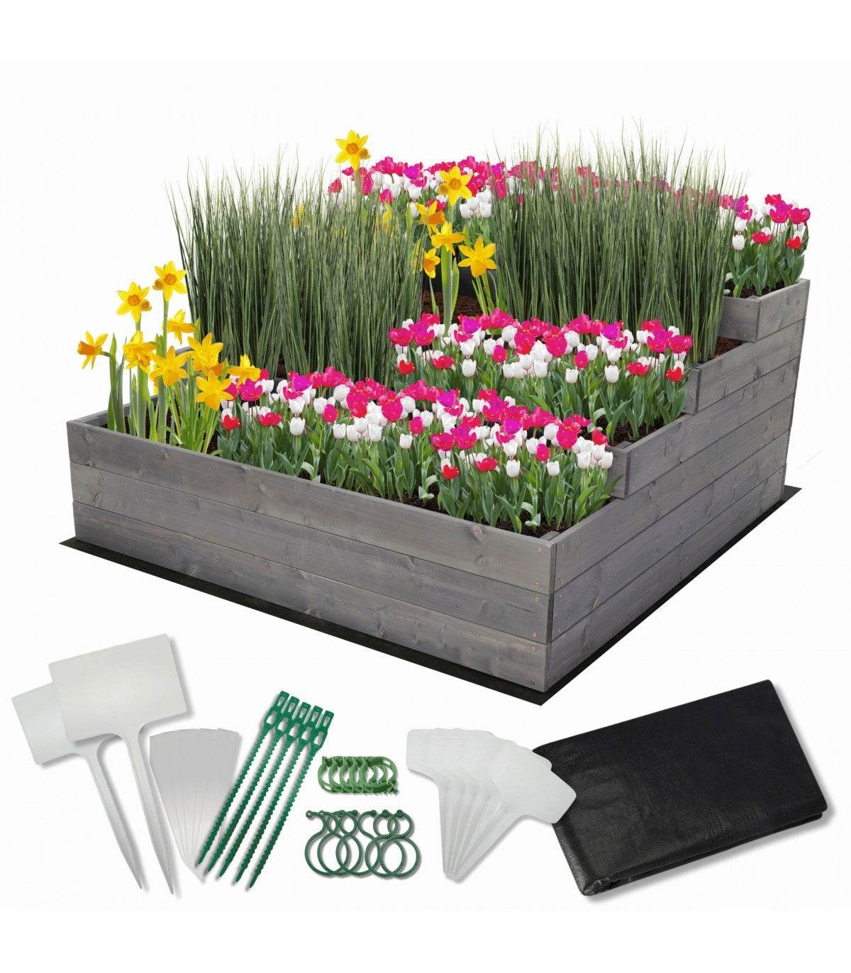 Strat inaltat de gradina - DAHLIA H54 - lemn de pin - Rael Garden