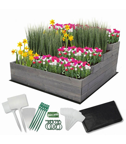 Strat inaltat de gradina - DAHLIA H54 - lemn de pin - Rael Garden