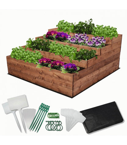 Strat inaltat de gradina - DAHLIA H54 - lemn de pin - Rael Garden