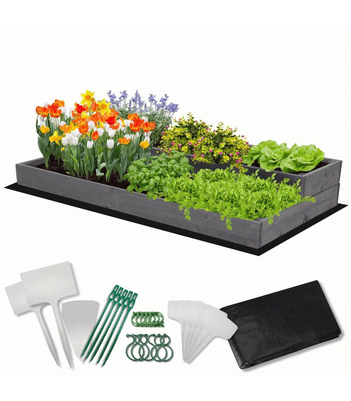 Strat inaltat de gradina - DAHLIA H18 - lemn de pin - Rael Garden