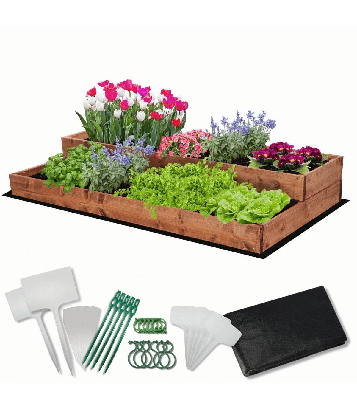 Strat inaltat de gradina - DAHLIA H18 - lemn de pin - Rael Garden